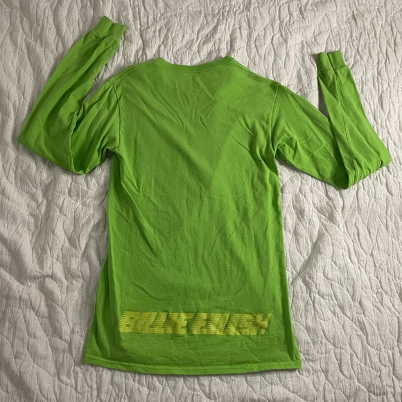 Billie Eilish Lime Green Long Sleeve Tee Sz Small - Picture 5 of 5